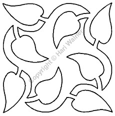 Machine Quilting Border Stencil Size: 3.5in or 9cm