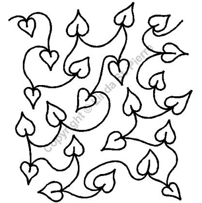 Leaf Background Quilting Stencil Size: 8 in or 21.6cm