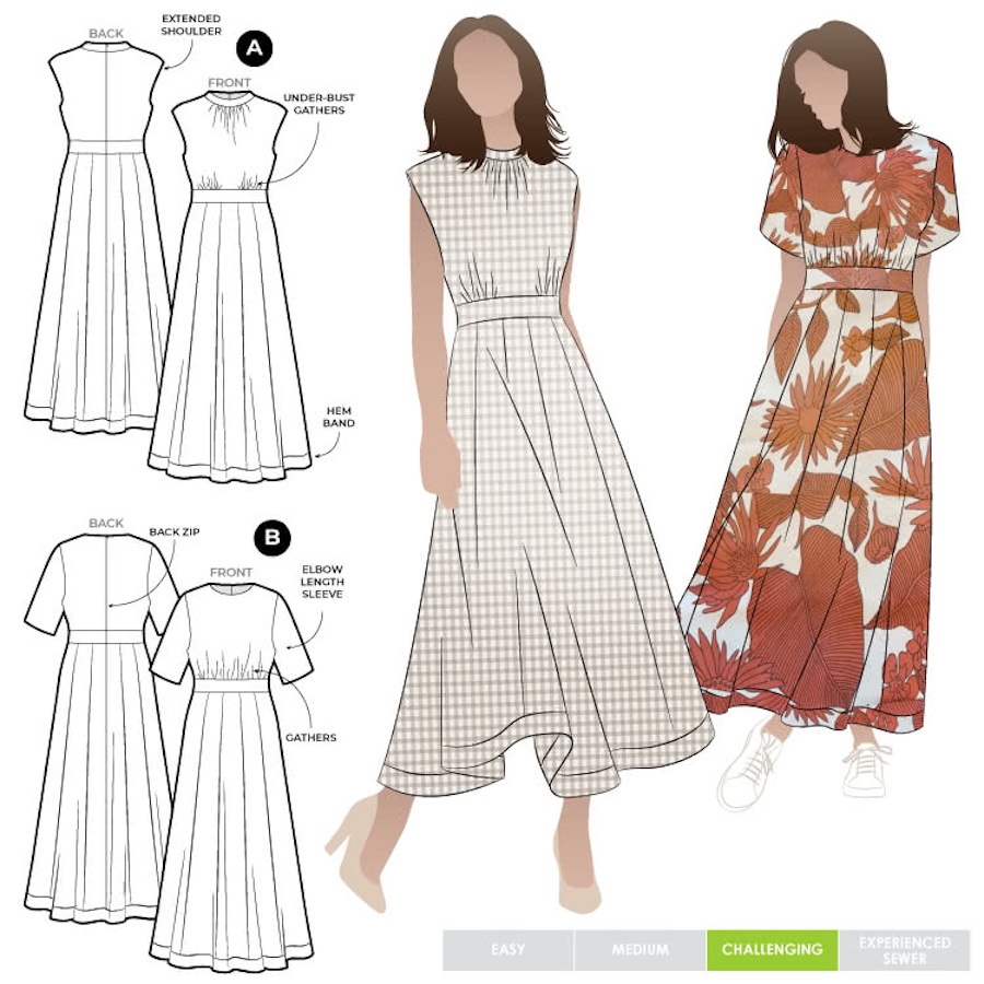 Trinnie Woven Dress Pattern Size 18-30 By Style Arc