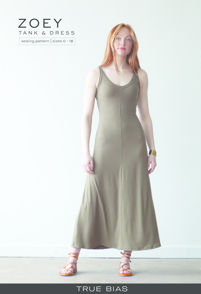 Zoey Tank & Dress Pattern Size 0-18 by True Bias