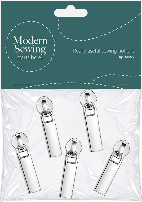 Silver Solid Heavy Duty #5 Zip Pull Pack Of 5