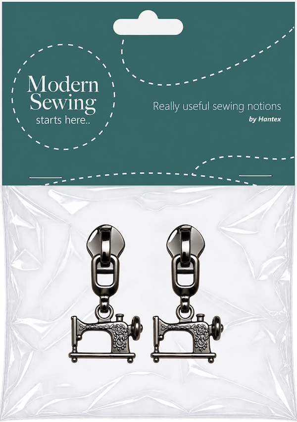Gun Metal Sewing Machine Heavy Duty #5 Zip Pull Pack Of 2