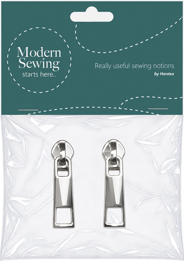 Silver With Hole Heavy Duty #5 Zip Pull Pack Of 2