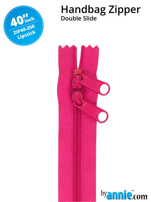 Double Slide Bag Zipper 40in Lipstick From ByAnnie