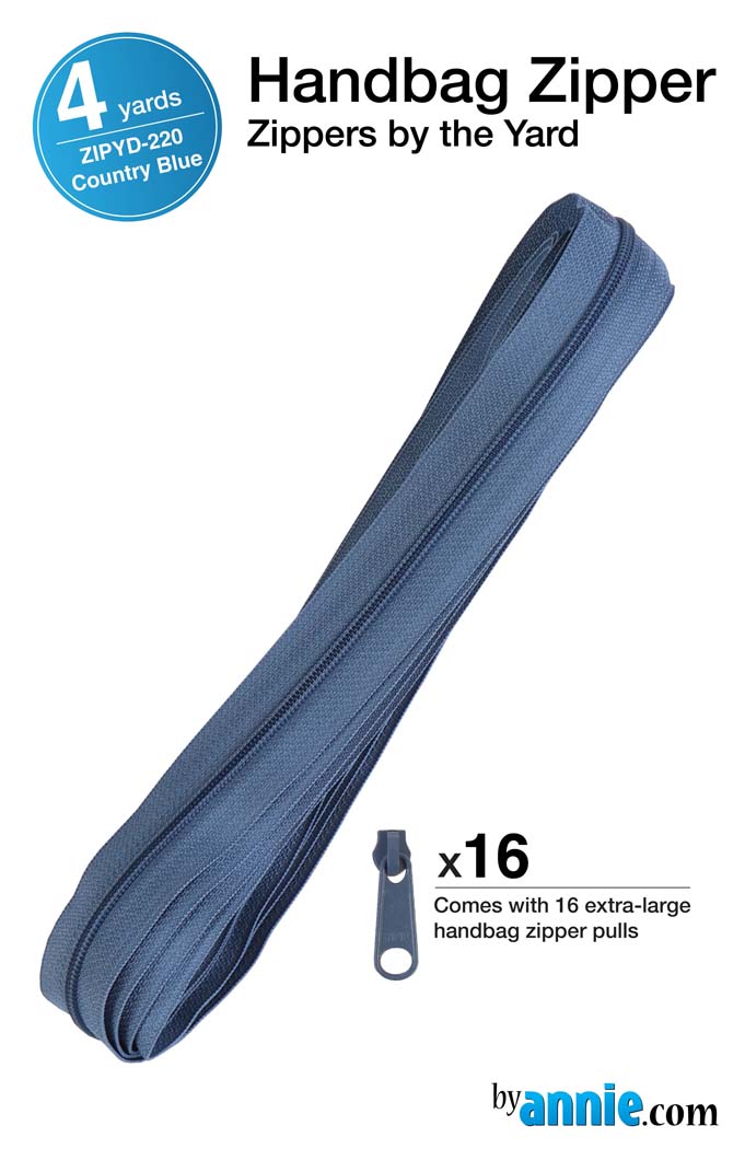 Zipper By The Yard Country Blue From ByAnnie (ZIPYD-220)