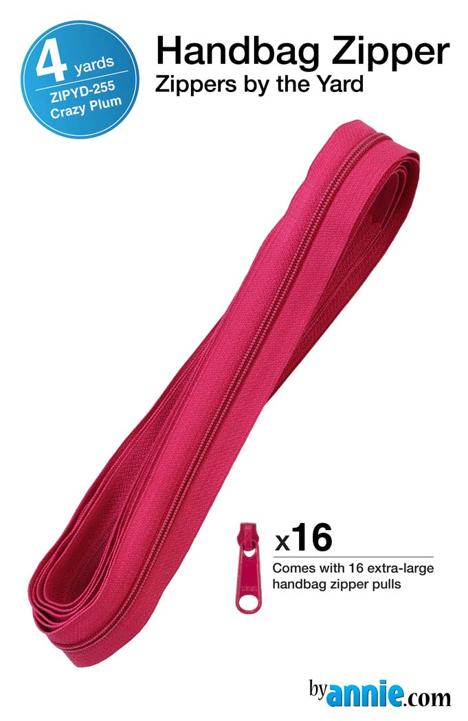 Zipper By The Yard Crazy Plum From Byannie (Avail Mar)