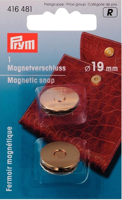 Prym Magnetic Snap 19mm Gold Coloured