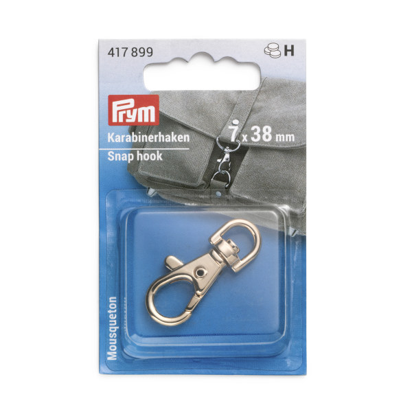 Prym Snap Hook 7 x 38mm New Gold 1 pc