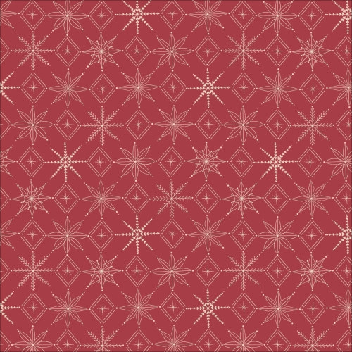 Snowflakes on Red from Warm & Cozy by MK Surface