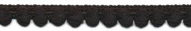 Black Pom Pom Trim - Baby 9mm Wide 33m Reel