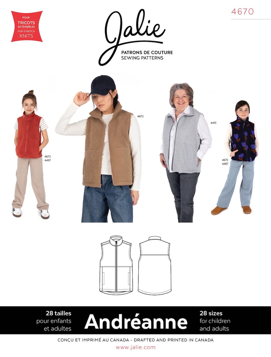 Andreanne Hiking Vest Pattern By Jalie