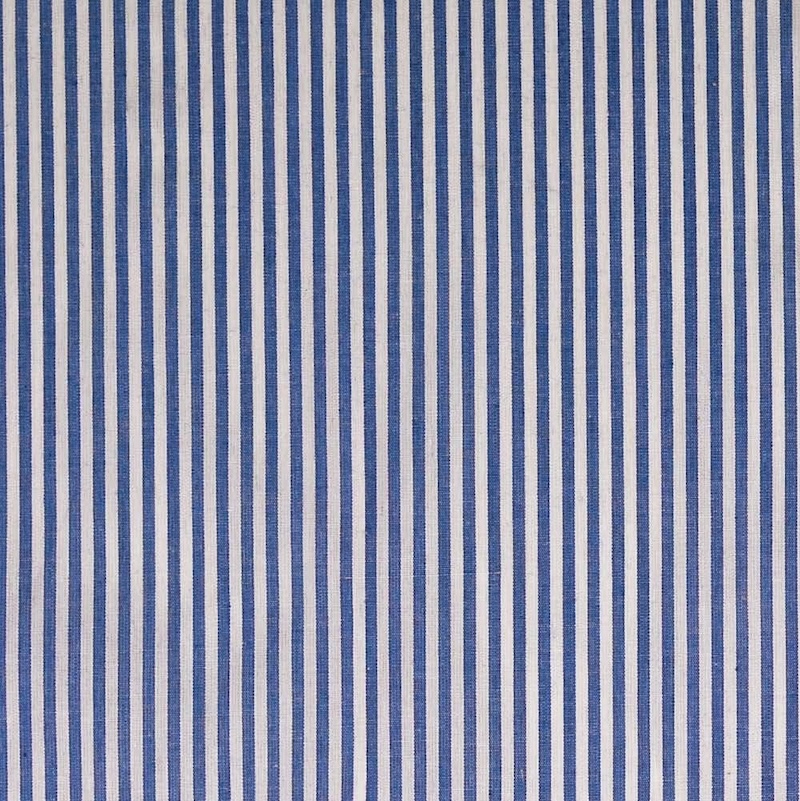 Blue Striped Cotton Poplin From Jermyn By Modelo Fabrics