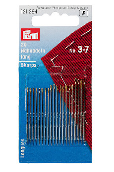 Prym Hand Sewing Needles Sharps 3-7 Assorted With 20pcs