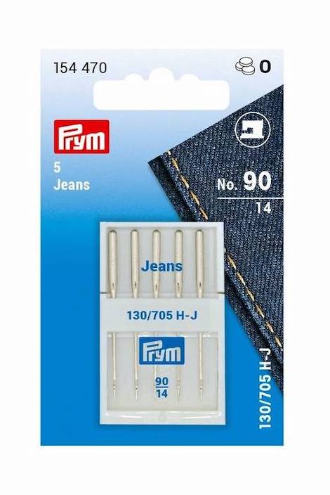 Prym Sewing Machine Needles 130/705 Jeans 90/14 5 Pieces