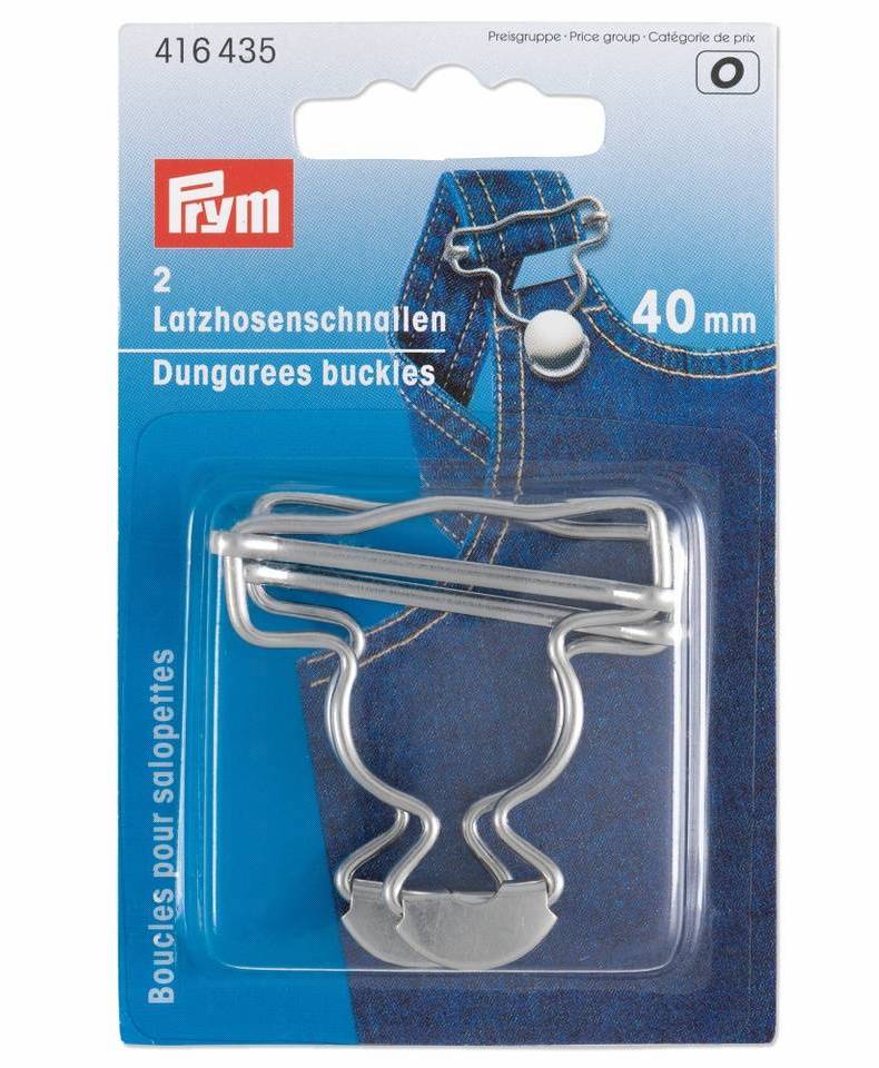 Prym Dungarees Buckles 40mm Silver Coloured - 2 Pieces