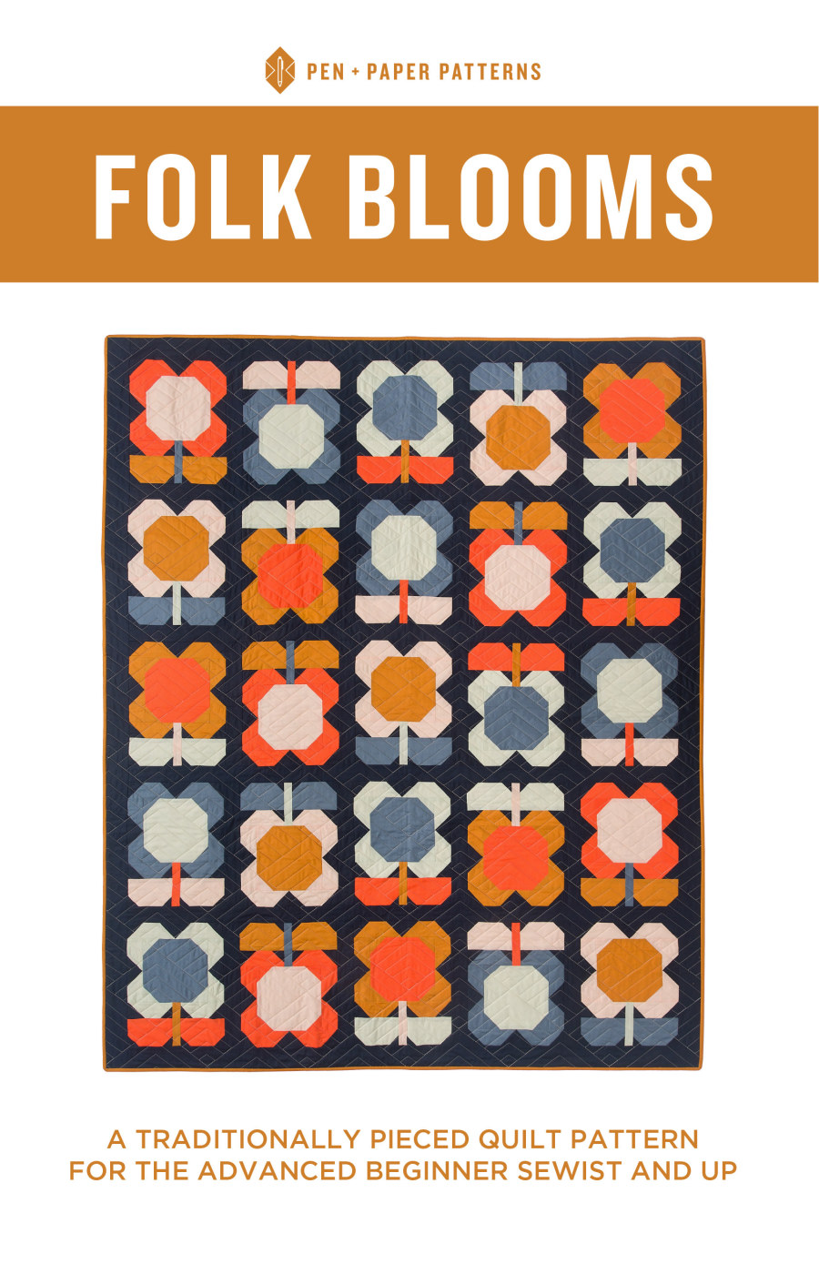 Folk Blooms Quilt Pattern by Pen + Paper
