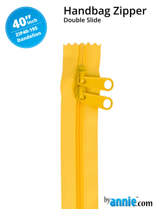 Double Slide Bag Zipper 40in Dandelion From ByAnnie