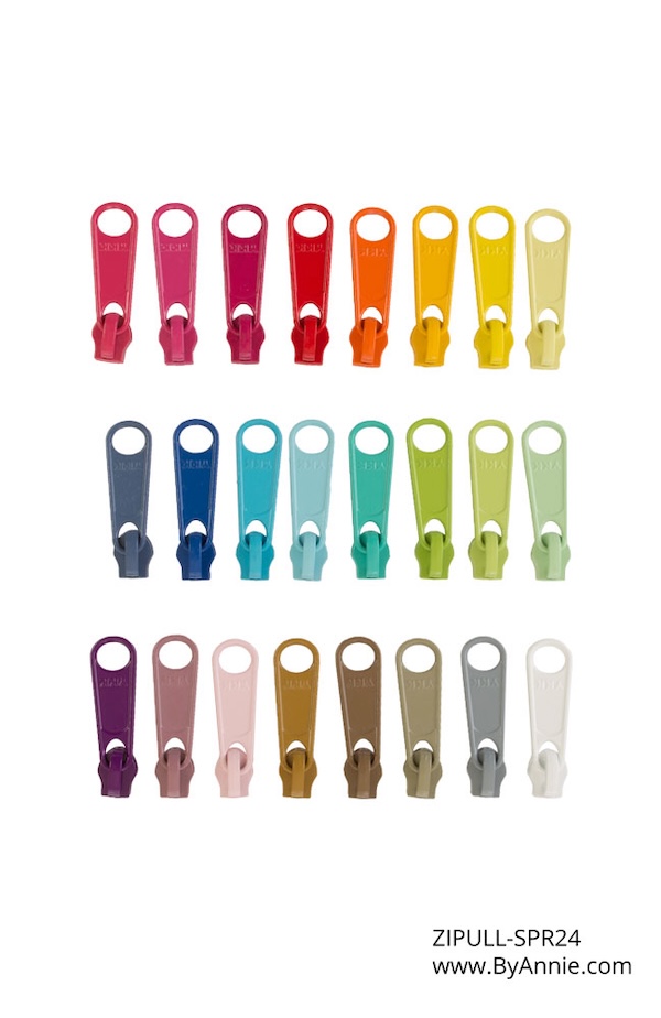 Zipper Pull Set Spring Pack of 24 From ByAnnie (ZIP-PULL-SPRING-24)