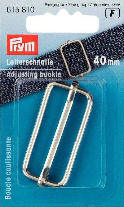 Prym Adjusting Buckle 40mm Silver Coloured - 1 Piece (Due May)