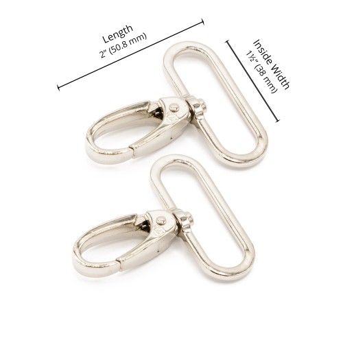 Swivel Hook - Nickel - 1.5 in (38mm) Pack of 2 From ByAnnie