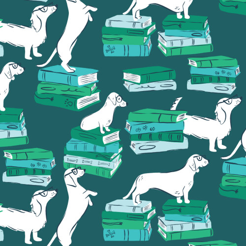 Library Hounds from Teacher's Pet by Krissy Mast for Cloud9 Fabrics