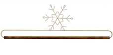 Snowflake Dowel Hanger 16in - White