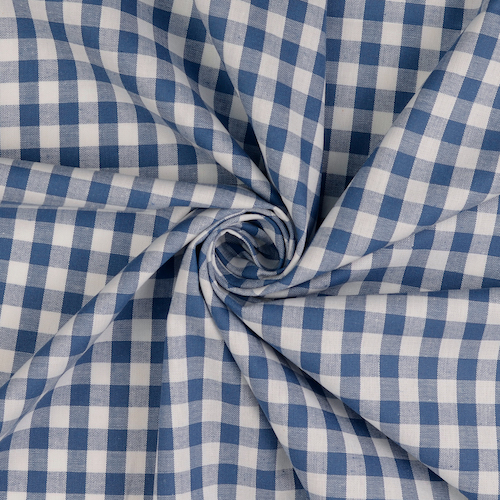 Royal Blue / White Yarn Dyed Medium Gingham Check from Kobenz by Modelo Fabrics