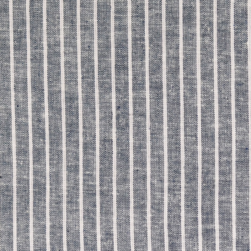 Navy Yarn Dyed Wide Stripe Linen Cotton Blend from Carbury by Modelo Fabrics