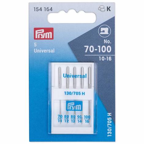 Prym Sewing Machine Needles 130/705 Universal 70/10-100/16 5 Pieces