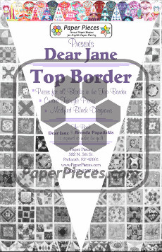 Dear Jane Quilt Paper Piece Pack Row Top Border - Paper Piecing