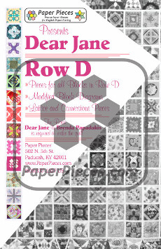 Dear Jane Quilt Paper Piece Pack Row D - Paper Piecing