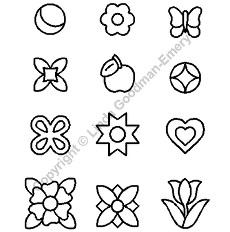 Assorted Block Quilting Stencils Size Range: 1.5in to 2...