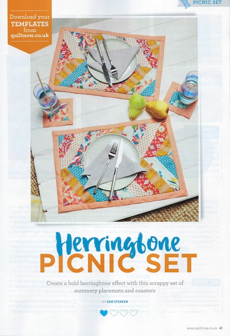 Quilt Now Issue 62 - Herringbone Picnic Set