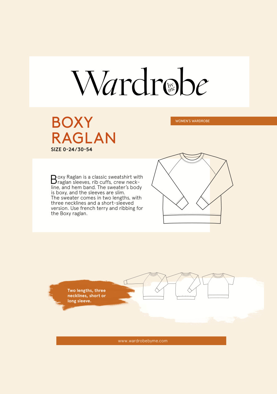 Boxy Raglan Sweatshirt Pattern by Wardrobe By Me