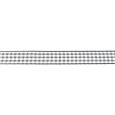 Dark Grey Gingham Ribbon - 10mm X 45.7m
