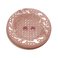 Acrylic Button 2 Hole Engraved 18mm Mink