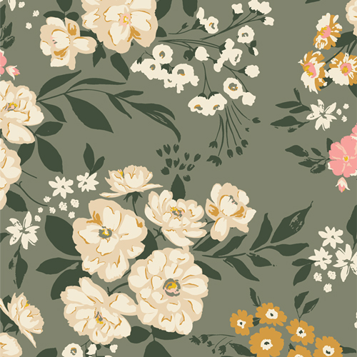 Garden Sonnet Dim in Flannel from A Year In Petals by Bonnie Christine (Avail Apr)