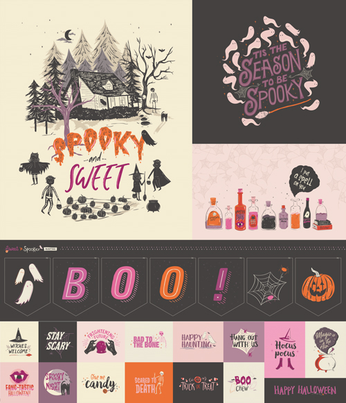 Spooky Season Panel from Sweet n Spookier by AGF Studio in Cotton for AGF