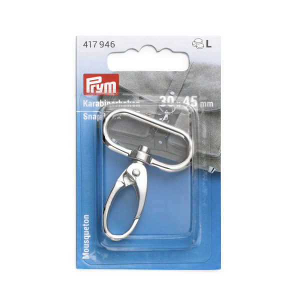 Prym Snap Hook 30 x 45mm Silv-Col. 1 pc (Due May)