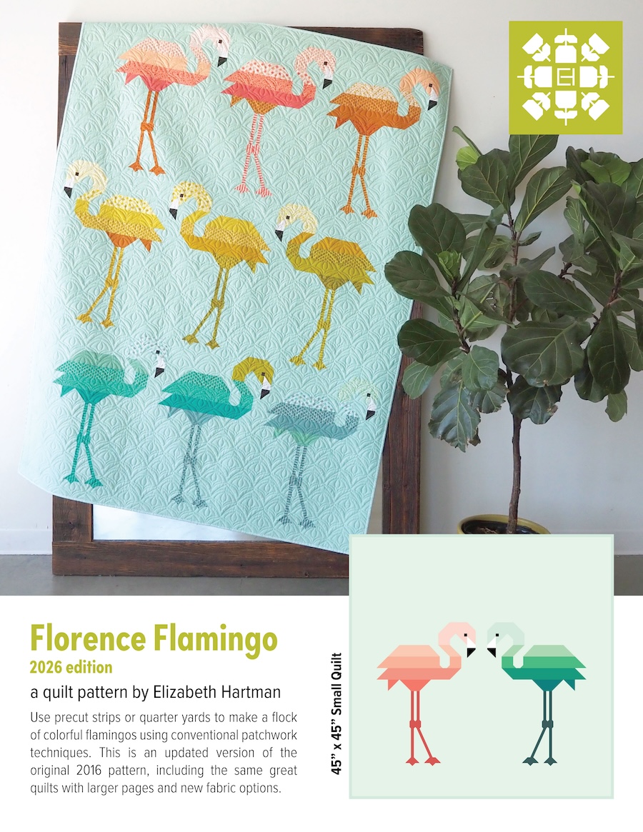 Florence Flamingo New Edition Quilt Pattern By Elizabeth Hartman