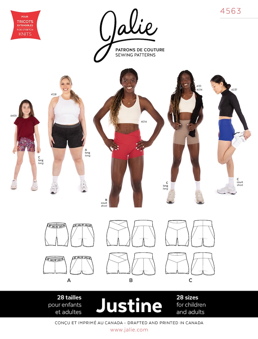 Justine Fitted Athletic Shorts Pattern By Jalie (Avail Jun)