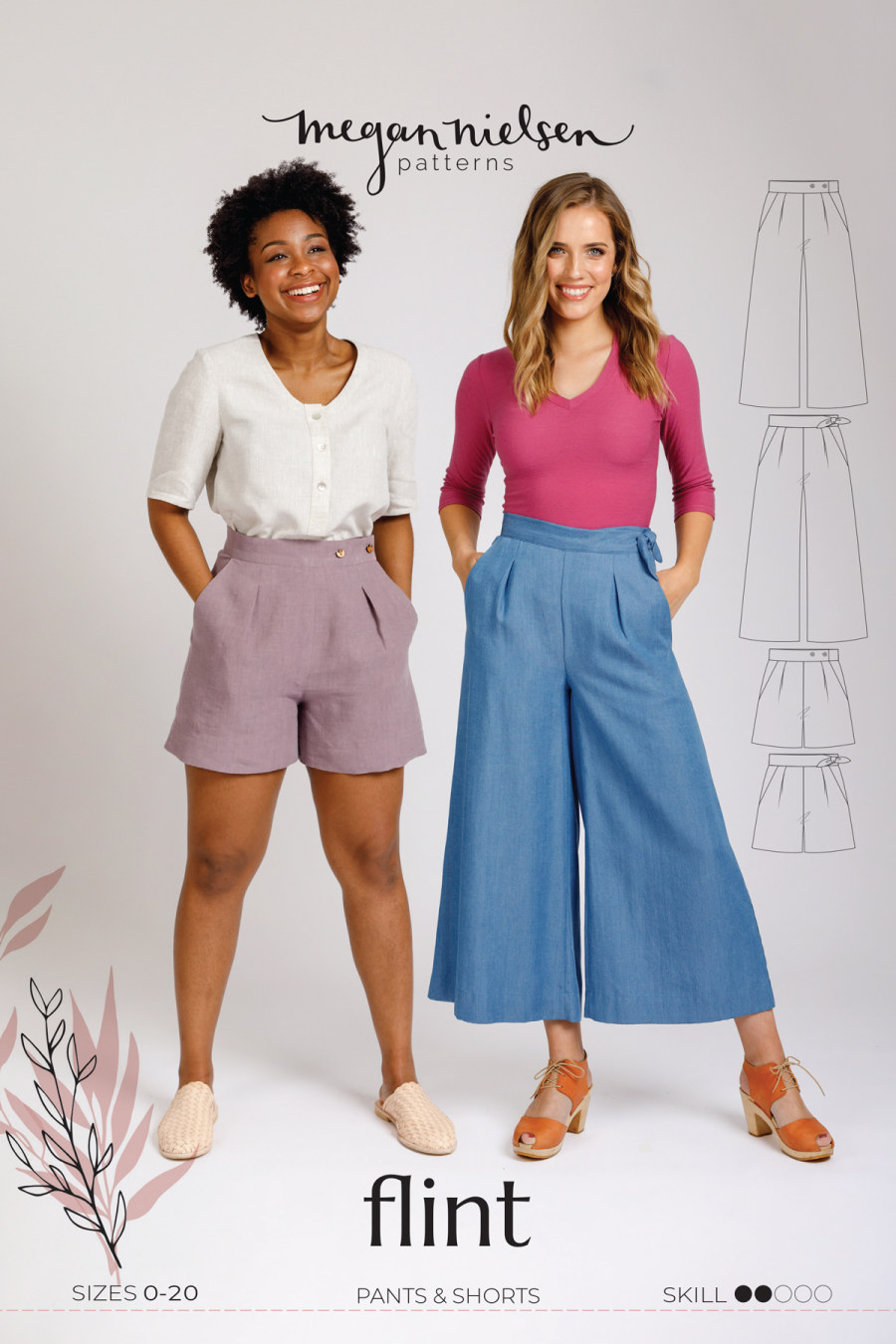 Flint Cropped Pant / Shorts Pattern By Megan Nielsen