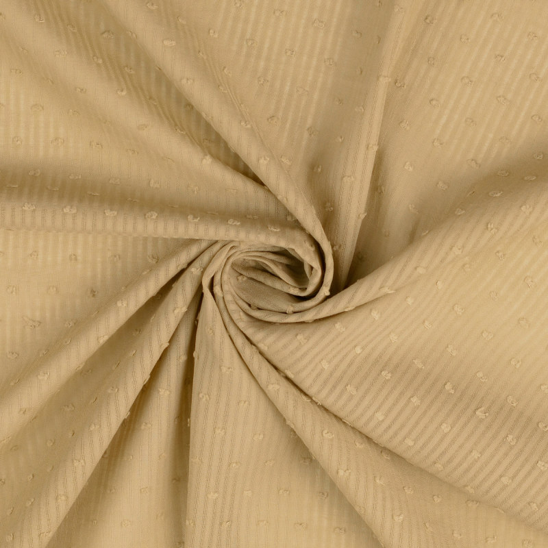 Khaki Cotton Jacquard Swiss Dot from Bern by Modelo Fabrics