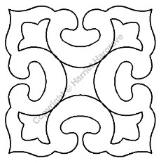 Machine Quilting Block Stencil Size: 7.25in or 18.4cm