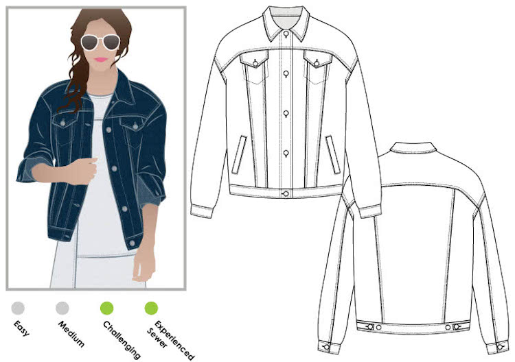 Stevie Jean Jacket Pattern Size 4-16 By Style Arc