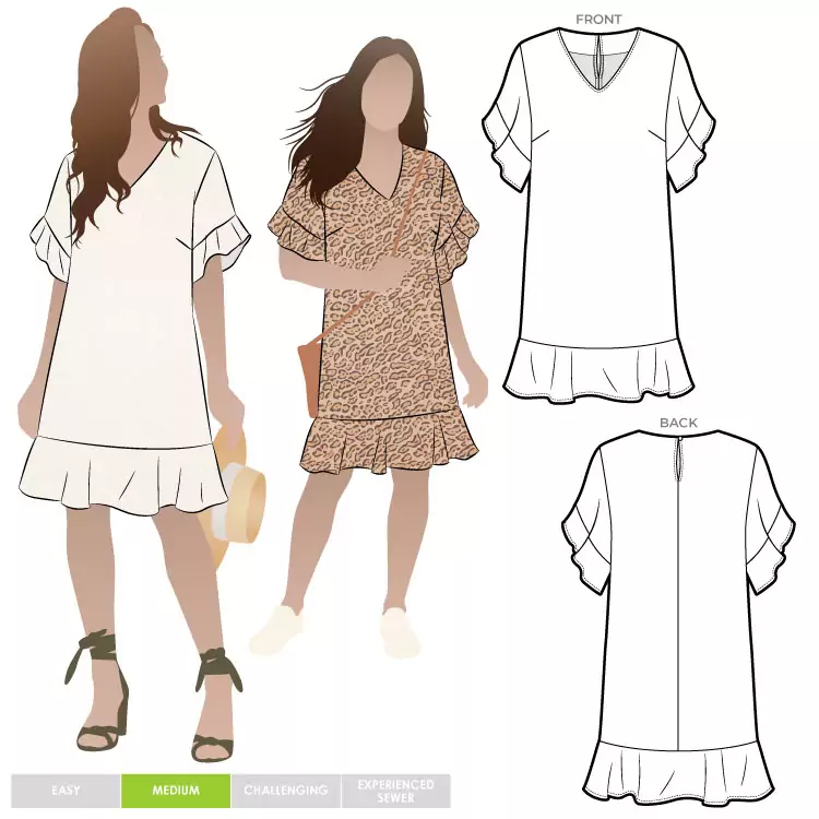 Pixie Woven Dress Pattern Size 18-30 By Style Arc