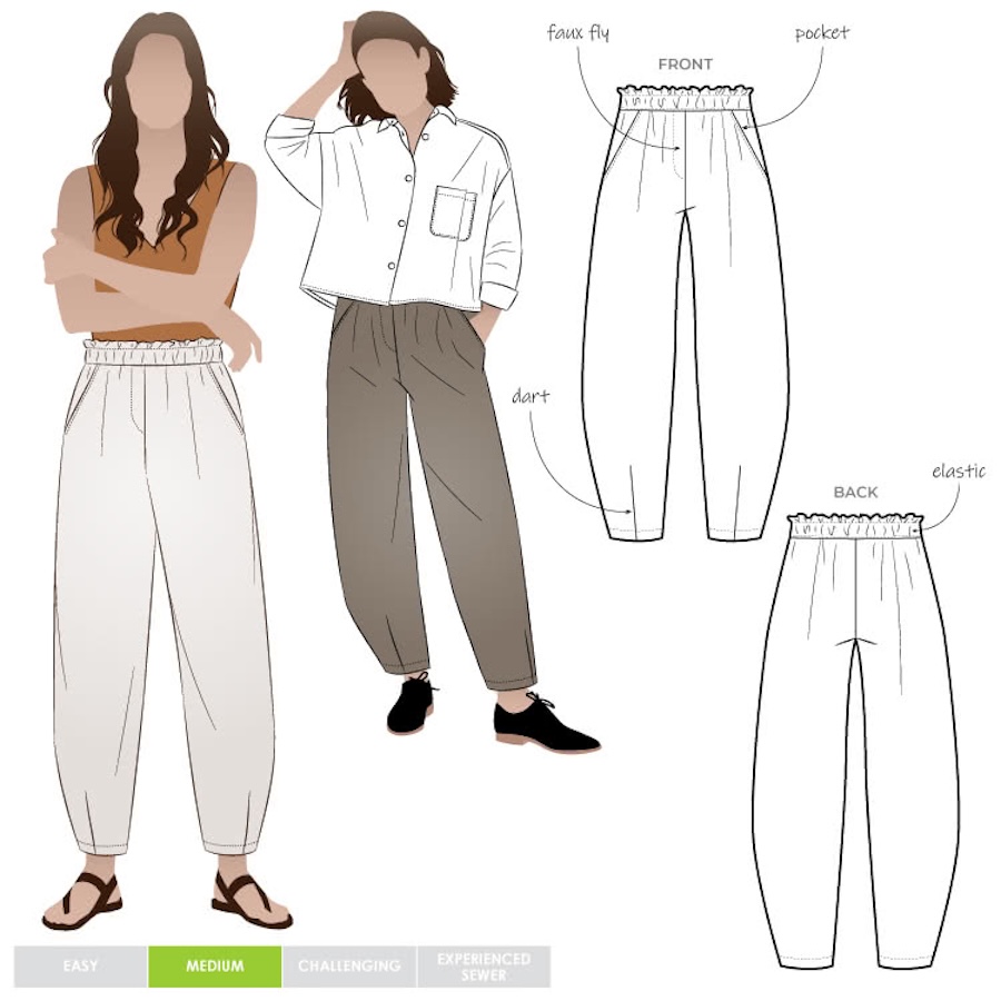 Barry Woven Pant Pattern Size 4-16 By Style Arc