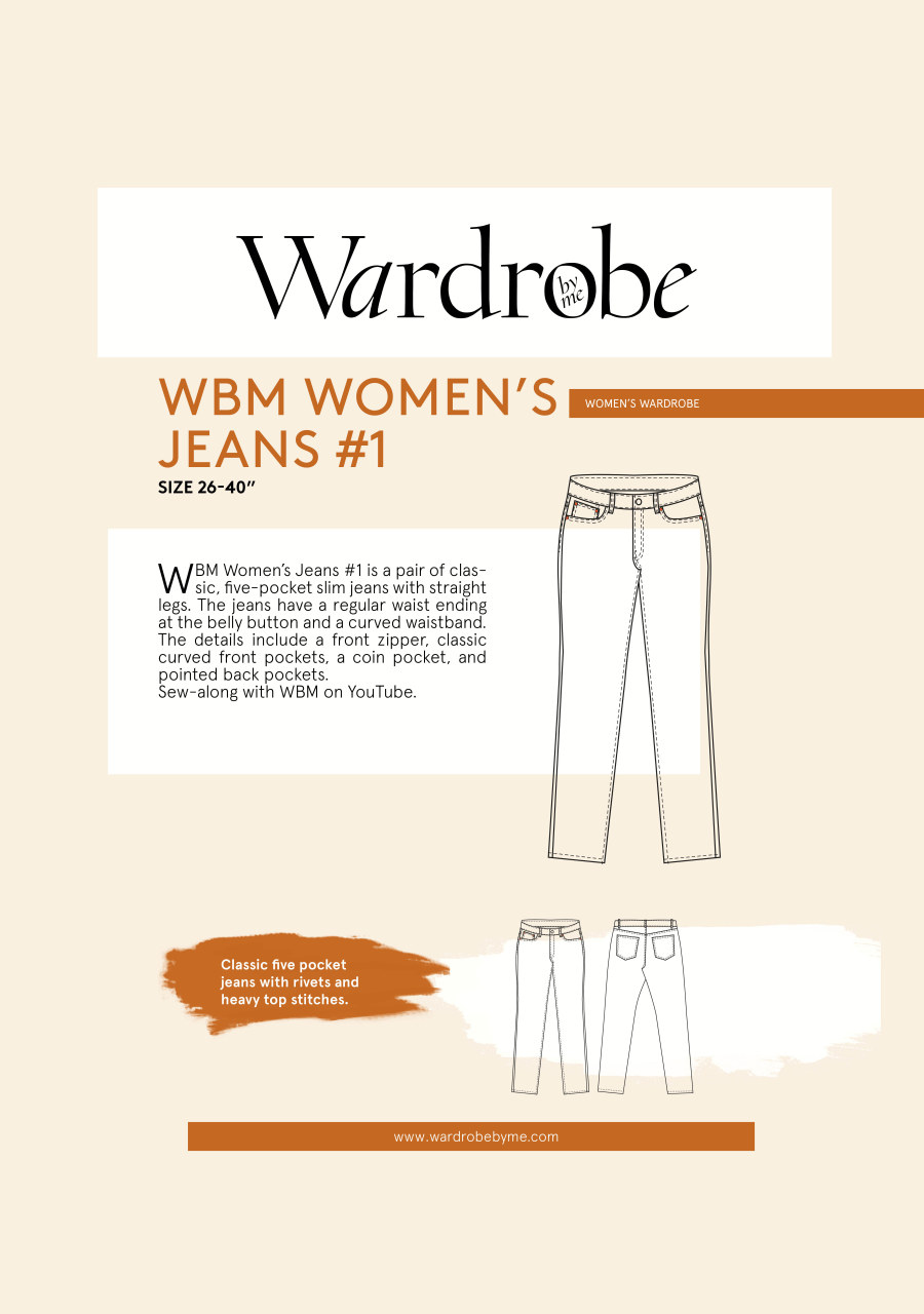 WBM Womans Jeans #1 Pattern By Wardrobe By Me