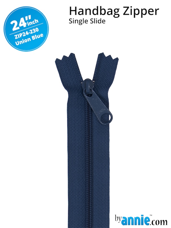 Single Slide Bag Zipper 24in Union Blue From ByAnnie (ZIP24-230)