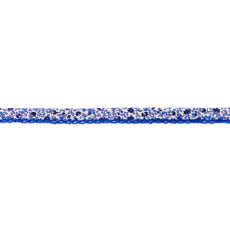 Light Blue Floral Crochet-edged Poplin Bias Binding Double Fold - 15mm X 25m